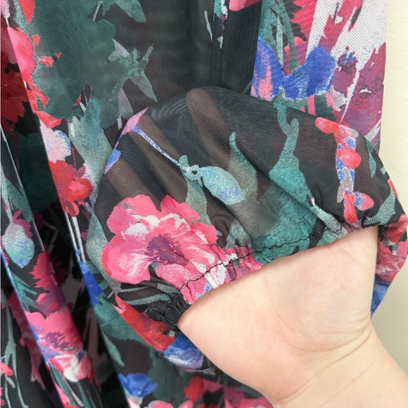 Floral Mesh Top - Picture 2 of 5